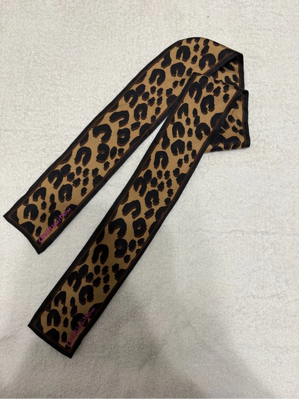 Louis Vuitton x Stephen Sprouse Leopard Print Bandeau Scarf